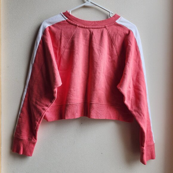 Calvin Klein Performance Pink/White Cropped Scoop Neck Sweatshirt Size Small - Picture 13 of 13